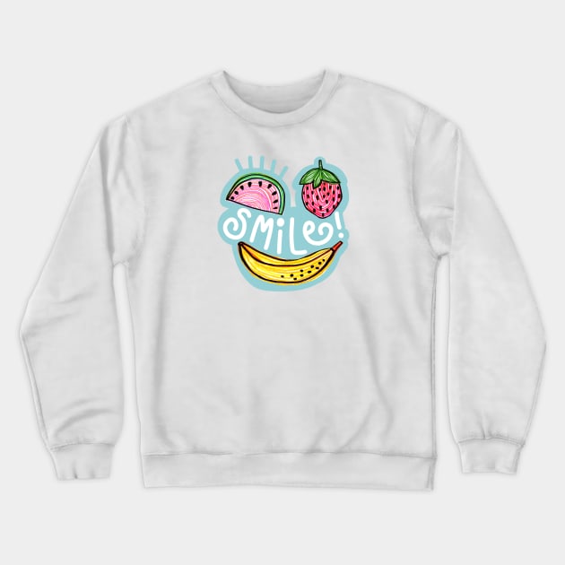 SMILE AND BE HAPPY Crewneck Sweatshirt by EKA-dg